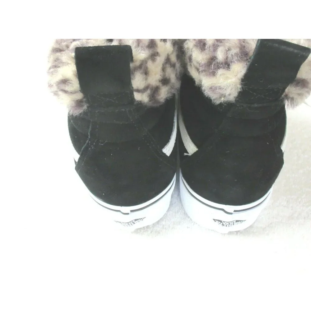 Vans Women's Sk8-Hi Platform MTE All Weather Suede Boots Black Leopard Size 5.5